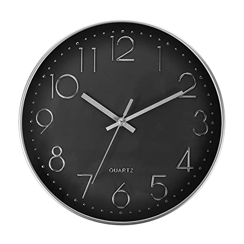 Reloj de pared analógico silencioso 12 pulgadas miniatura 1