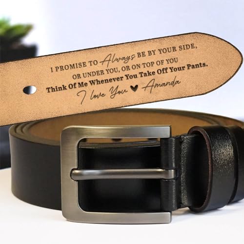 Personalized Congrats On Being My Husband Belt - Custom Engraved Leather Belts Gift For Husband on Father's Day2