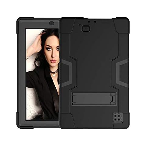 RCA 11.5" Galileo Pro RCT6513W87DK Case,Koolbei Heavy-Duty Drop-Proof and Shock-Resistant Rugged Hybrid Case(with Built-in Stand),for RCA 11.5" Galileo Pro RCT6513W87DK Tablet(Black/Black) Cover