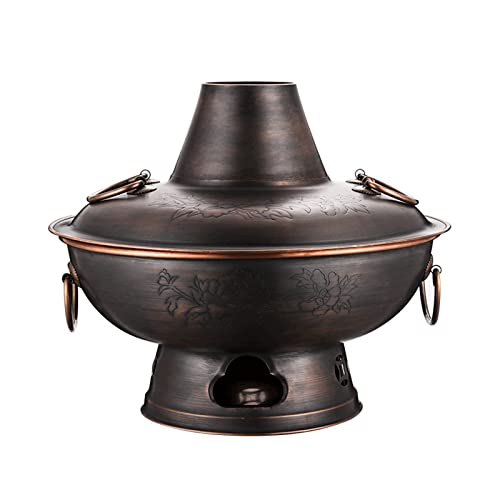 Olla caliente de cobre tradicional china de 38 cm miniatura 1