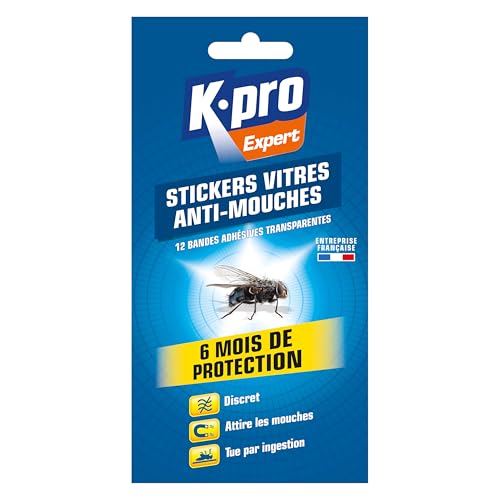 K.PRO EXPERT - Stickers Anti-mouches - Discret - Attire les Mouches - Tue par Contact - Action...