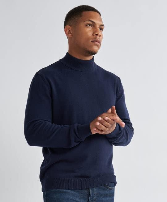 Mens Mock Neck Sweater ICEMOOD Slim Fit Half Turtleneck Knit