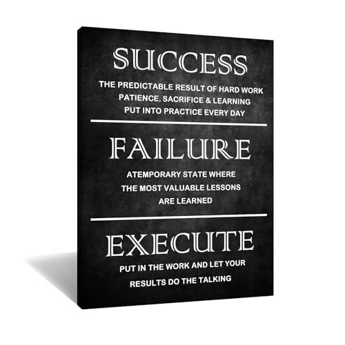 Motivational Canvas Wall Art Inspirational Entrepreneurs Quote Poster Success Failure