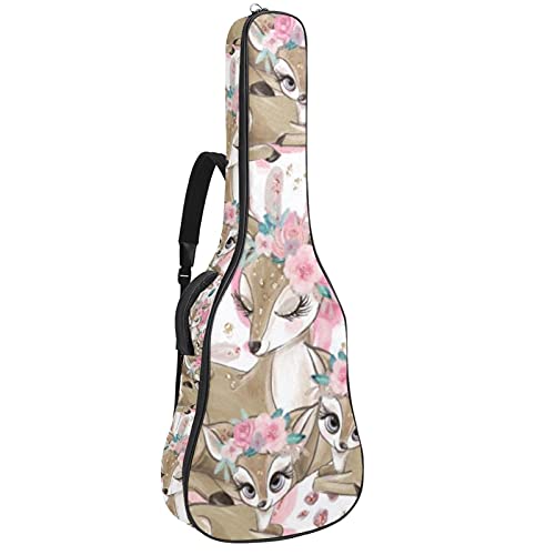 Housse de guitare acoustique folk classique 106cm sac à dos rembourré antichoc