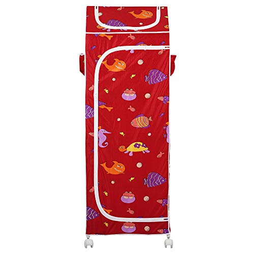 Image of Little One's | 5 Plastic Shelves Baby Foldable Wardrobe (Made in India), Unbreakable Material, (Plastic Structure)| Aquatic Red | HP5 /FR