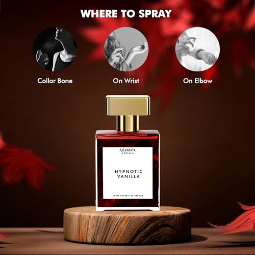 Image of Arabian Aroma Hypnotic Vanilla Perfume for Women| Coconut, Plum, Apricot, Jasmine & Sandalwood | Long Lasting Extrait de Parfum 50ml.