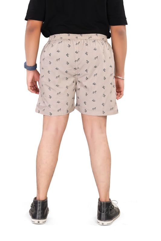 Image of UNOseven Shorts for Boys - 100% Cotton Printed with Side Pockets - Available from Size 7 Years to XL
