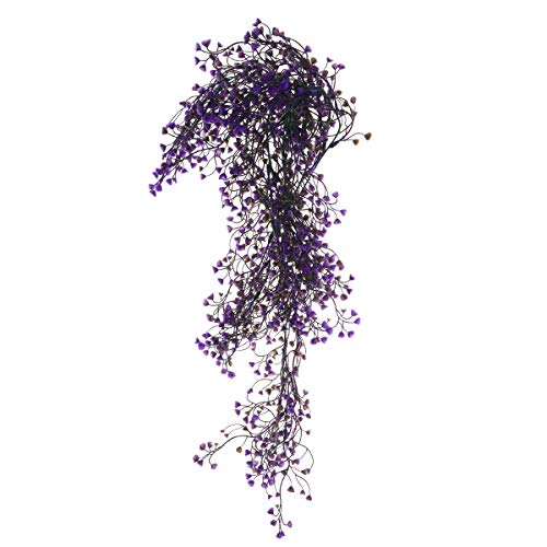 VORCOOL 85CM Flor Artificiales Colgante de Vid Garland Planta para Decoración de la Boda de Fiesta de Hogar (Púrpura)