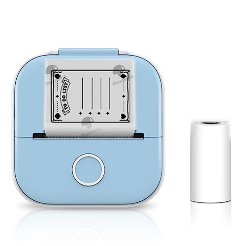 Darzheoy Mini Pocket Printer, Portable Instantly Sticker Printer, Mini Thermal Printer, Smart Bluetooth Pocket Phone Printer Customized Sticker For Study, Diy Scrapbook, Photos, Notes (Blue) #TOP6