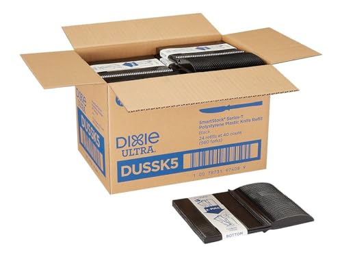 SmartStock Dixie Ultra DUSSK5 Ultra Series-T Polystyrene Knife Set Black