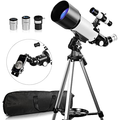 Telescope, Telescopes for Adults, 70mm Aperture 400mm Focal Length, Telescopes for Adults Astronomy Travel Refractor Telescope with Carry Bag, Gift for Kids Cover