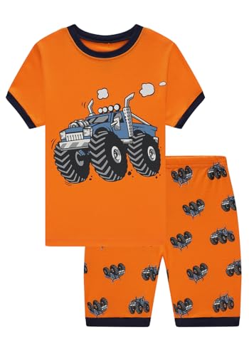 Boys Cotton Dinosaur Pajamas Kids Summer Shorts Space Pjs Toddlers Truck Sleepwear Sets 18Months-10Years3