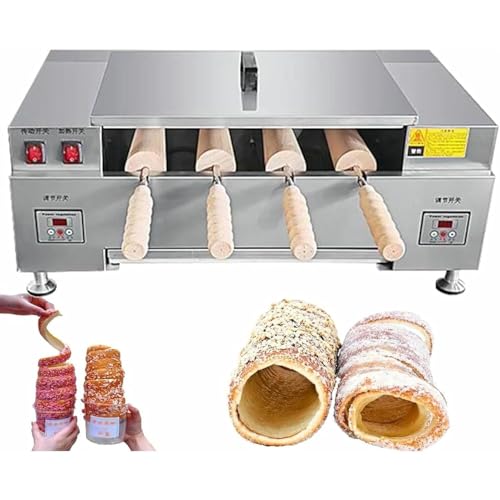 UofZc Horno de Cuatro Rodillos para Pasteles, Horno eléctrico de sobremesa con Calentamiento Uniforme, Control de Temperatura y Temporizador, Gran Capacidad para Pasteles, Pan y bollería.