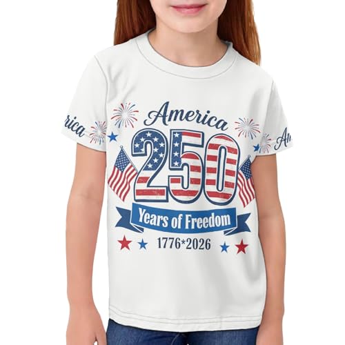 Image of Kids Graphic T-Shirt Boys Girls Novelty Tees Top Short Sleeve Shirts Summer Blouses 3-16