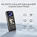 4K Action Camera, 3.5Hrs Battery Life Body Camera Hands-Free Recording, IPX6 Waterproof Portable Vlogging Camera with 1.4