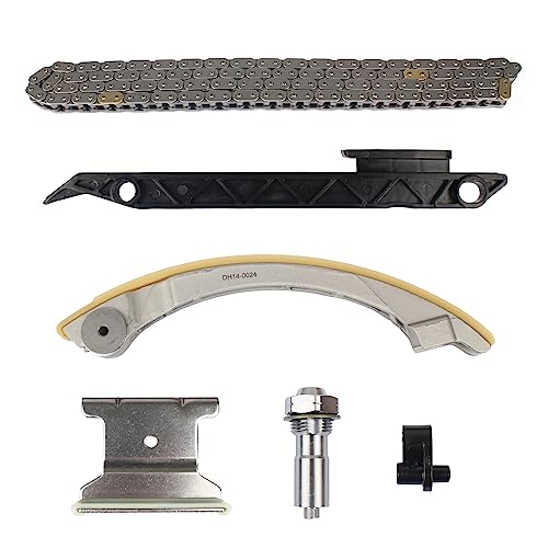 KUSATEC TKC8002 Engine Timing Chain Kit w/Chain Tensioner Guide Rail fit forChevy Buick Pontiac; GMC Terrain;for Oldsmobile Alero; Saab 9-3 9-3X 9-5; Saturn Aura Ion L300 Sky Vue;2.0L 2.2L 2.4L 94201S