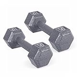 CAP Barbell Cast Iron Hex Dumbbell, Pair, 10 lb