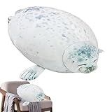 Uhngw Almohada de Foca Gordita - Lindo Juguete de Peluche, Muñeca y Almohada de Felpa de Algodón