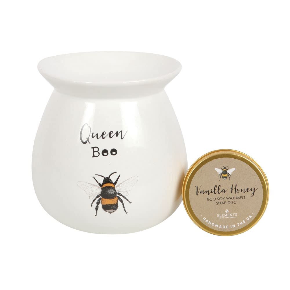 Something Different White/Silver Queen Bee Wax Melt Burner Gift Set