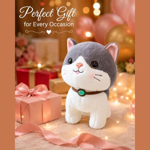 Image of Cute Cat 25cm | Ultra Soft Plush Stuffed Toy | Cute Hugging Pillow | Gift for Kids Boys Girls