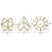 Mkono 4 Inches Mini Glass Geometric Terrarium Container Set of 3 Modern Tabletop Planter Shelves Decor Display Centerpiece for Succulent Miniature Fairy Garden Air Plant, Gold (Plant Not Included)
