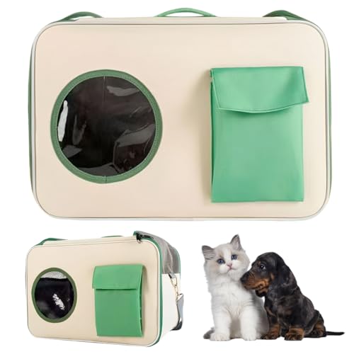 Bolsa Mochila De Pet Média Transporte Viagem Avião Cães Gatos Verde
