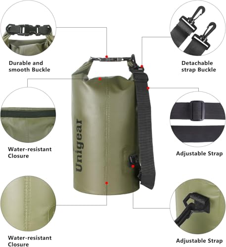 Miniatura 3 de Unigear Bolsa Estanca 2L~40L Seca Impermeable + Funda De Movíl Camping Playa