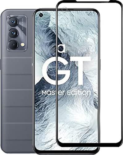 Image of eZell Tempered Glass (Curved) compatible for Realme GT, Sensitive touch, Edge to Edge Coverage Full Screen protector with Dry & Wet Wipes