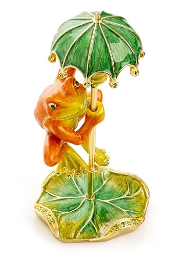 Boîte à bijoux grenouille orange rangement bagues collection Keren Kopal - 6