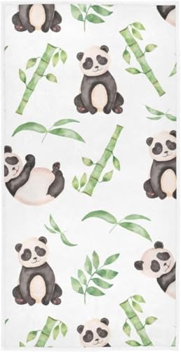 フェイスタオル バスタオル 綿 速乾 薄手 パンダ かわいい 可愛い ? グリーン 大判 タオル 部屋干し 柔らかく 肌に優しい 四季通用 家庭用 ホテル 業務用