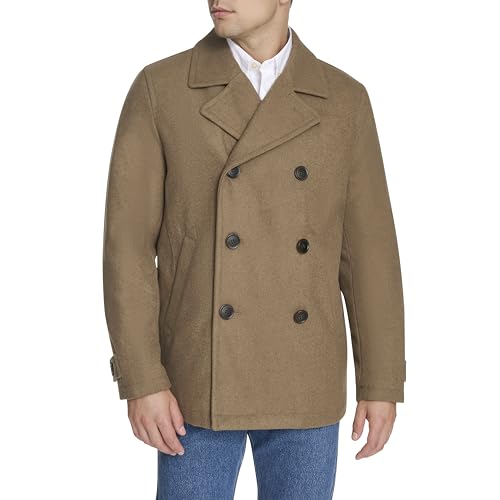Dockers Men's Wool Blend Peacoat, Chocolate, Medium - image 1