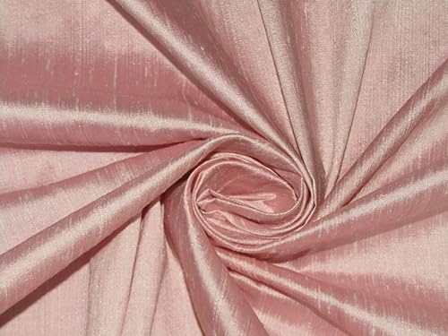 Tissu Dupioni soie rose pastel 111,8 cm pour coudre une robe de mariée chic