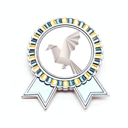 Broche pigeon géométrique en métal taille M par Origa