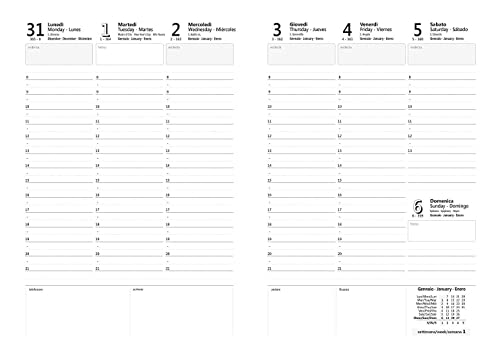 AGENDA SETTIMANALE 2022  WEEKLY FLUO  24x17cm