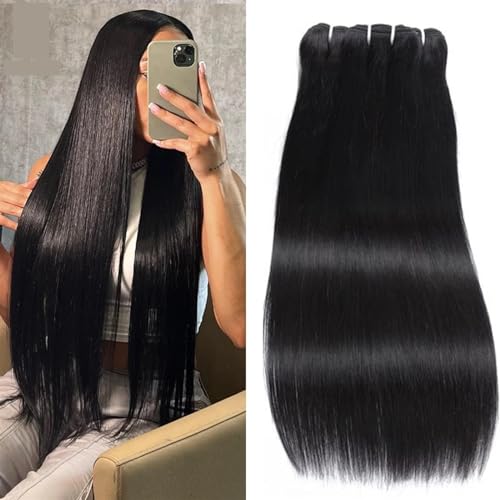 Paquets de cheveux raides brésiliens 100% humains pour extensions de coiffure femmes noires