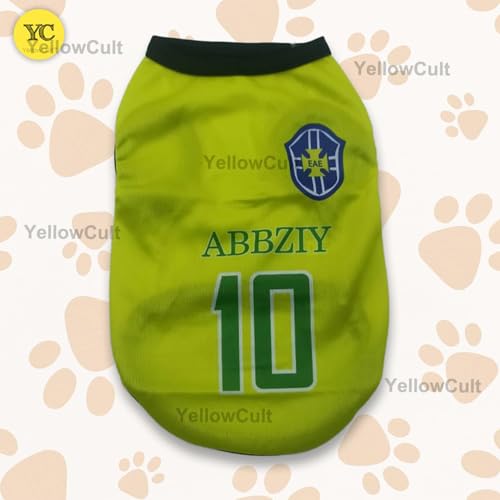 Image of Yellowcult Cute Dog T-Shirt Clothes, Summer Sweetshirts Sporty Pet Outfit for Small Dog, cat, Puppy, Kitten for Bithday Party, Travel, Outing, Photos(XS- Green)