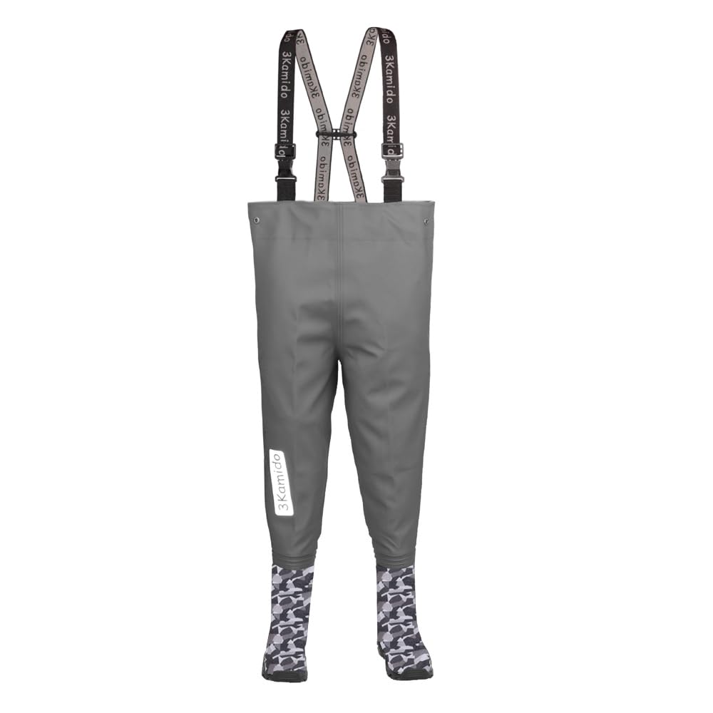 Vadeadores Infantiles, Vadeadores Infantiles, Modelos: Craft, Camouflage Gris, Spider, Cintura Ajustable Tirantes Duraderos, Hebilla Nexus, Pantalón de Pesca Infantil 21-36 EU