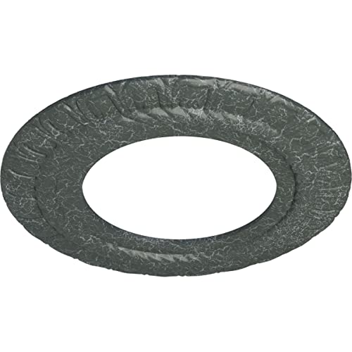 Image of 10 5 /8 inchOD x 5 3 /4 inchID x 1 /2 inchP Claremont Ceiling Medallion (Fits Canopies up to 7 inch), Hand-Painted Athenian Green Crackle