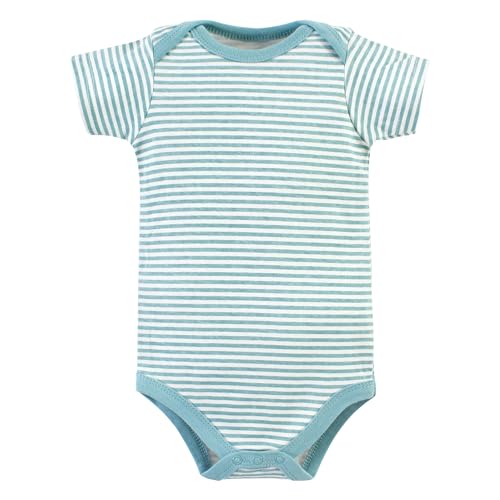 Image of Hudson Baby Unisex Baby Cotton Bodysuits, Kind Human 5 Pack, Newborn