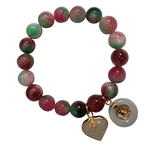 Heavens Tvcz Healing Bracelets For Women Spiritual Positive Sayings Thai Handmade Crystal Beaded Ornaments Chakra Bracelet With Pendant Jade Heart And Coin Lucky Happy Mood Bracelet #TOP15