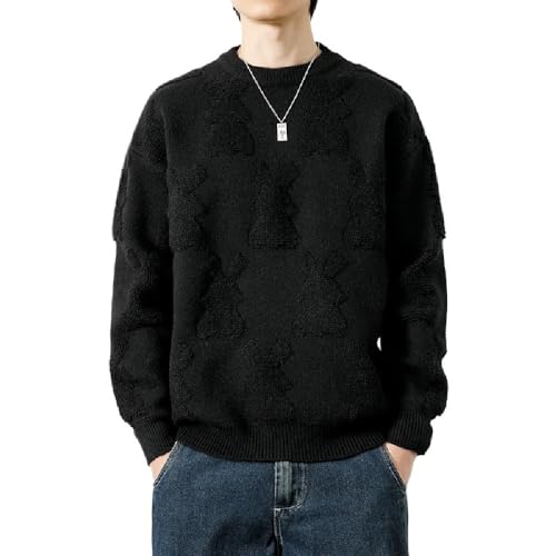 Chinese New Year red men's sweater autumn and winter thick fashionable casual top