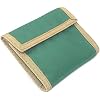 California Bifold Nylon Wallet w/Inside Pocket. Hook & Loop Closures. Made in USA Hunter Green w/Coyote Brown Trim