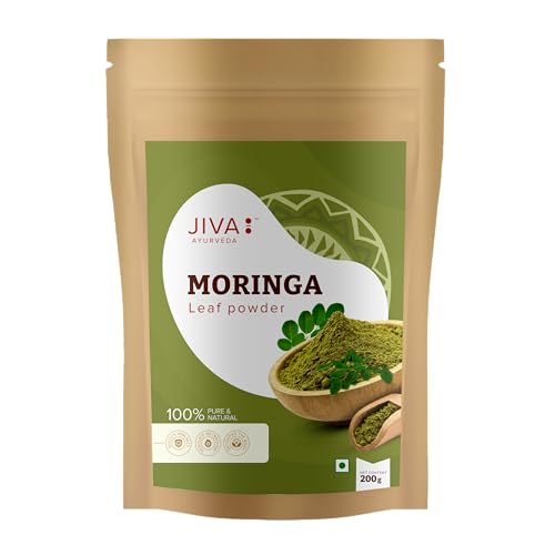 Image of Jiva Ayurveda Moringa Powder - 200gm (Pack of 1)| Natural Energy & Immunity Booster | Supports Digestion, Skin & Detox