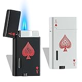 Coupe-vent et pratique : les flammes à double jet rendent le briquet encore plus puissant. Le design coupe-vent fonctionne pratiquement n'importe où. Pour l'extérieur, l'intérieur, le camping, les voyages, les barbecues, les bougies, les anniversaires, etc.