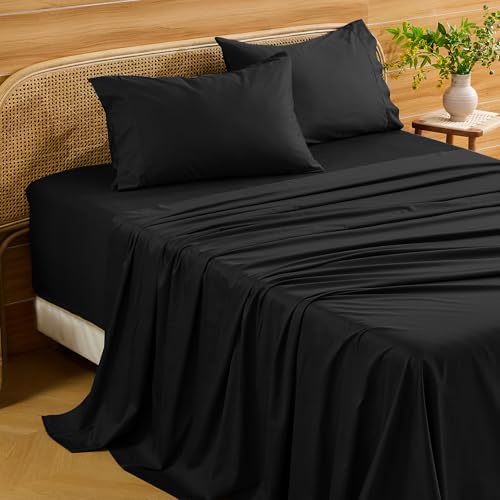 Image of Bedlifes 1000TC Egyptian Cotton King Sheets, 4Pcs 18-24 inch Extra Deep Pocket