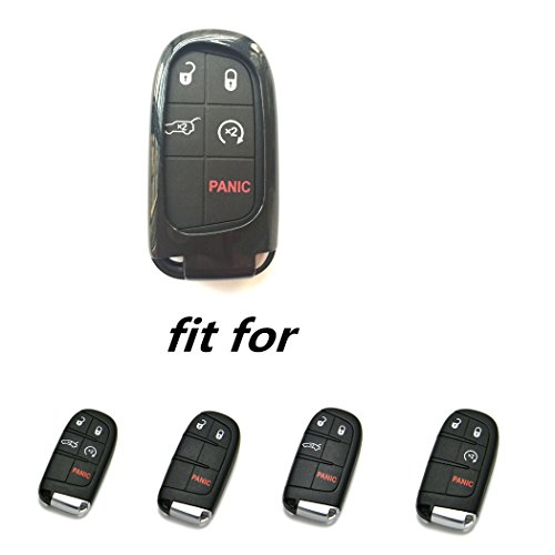 Wfmj Red Paint Remote Key Case Cover Fob Holder For Dodge Challenger Dodge Charger Dart Durango Journey Jeep Grand Cherokee Keyless Key Bag Fob #TOP4