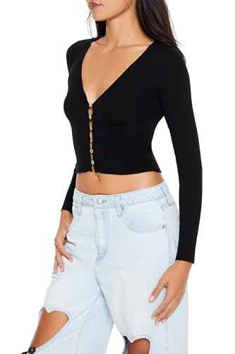 Forever 21 Women's Cropped Cardigan Sweater4
