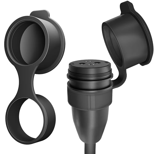 [2-Pack] Silicone eBike Charger Dust Cap - Specialized Turbo Levo, Kenevo, Como & Rosenberger Connectors - Durable, Waterproof Protection for eMTB Charger Cords Black