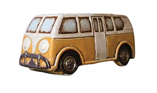 Kalalou Cdv1771 Retro Ceramic Hippie Van Planter,Replica Hippie Bus Planter,10X4X5 Inches, Multicolored, One Size #TOP2