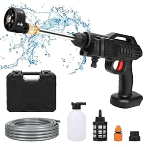 WingFly Draadloze hogedrukreiniger voor Makita 18 V accu, mobiele hogedrukreiniger met 5 m slang, draagbare hogedrukreiniger voor auto, terras, ramen, gazon, zwembad